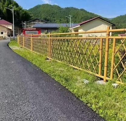 Imitação de cerca de fazenda de bambu guarda-roupa para espaços externos estéticos