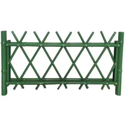 Corrimão de grama curvo de aço inoxidável Corrimão de grama curvo PVC Imitação de plástico Bambú Parque Cercas de jardim