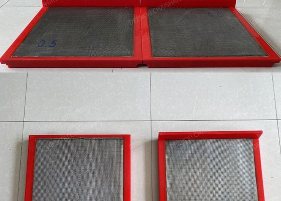 Tecido simples Forma de buraco hexagonal 610 * 610 PU Poliuretano 80-95 Shore A Wedge Wire Mesh