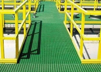 Grelha Moldada de Fibra de Vidro/PRFV Malha Quadrada 20*20*40 Alta Resistência à Corrosão