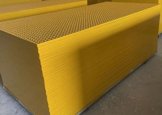 Grelha de Fibra de Vidro FRP de Material de Grau Industrial Ecológico Estético Antiderrapante