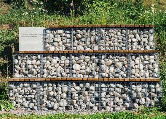 Cestas soldadas de Gabion com a parede de retenção galvanizada tampa do fio