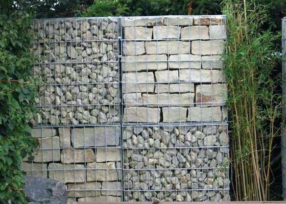 Cestas soldadas de Gabion com a parede de retenção galvanizada tampa do fio