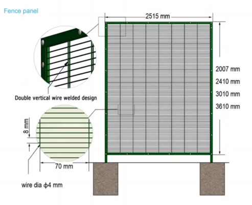 Carga pesada Barata Plástico Metal Jardim Prisão Estação Ferroviária Alta Segurança 358 Anti-Climb Wire Mesh vedação para venda