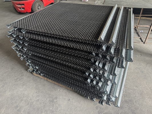 65mn de alta elasticidade enganchou o fio frisado galvanizado Mesh For Coal Mine Industry