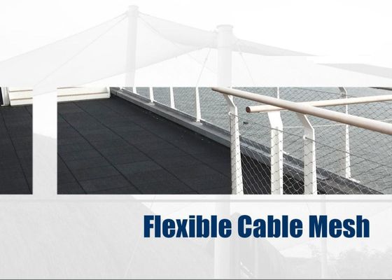 Malha atada 20x20mm de aço inoxidável da corda de Ss316l 1-6mm