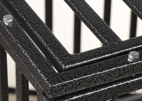 Casa de cão de estimação dobrável da dobradura do metal com bandeja removível