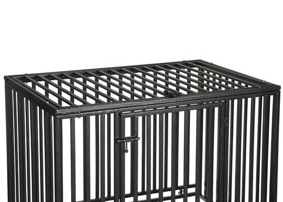 Casa de cão de estimação dobrável da dobradura do metal com bandeja removível