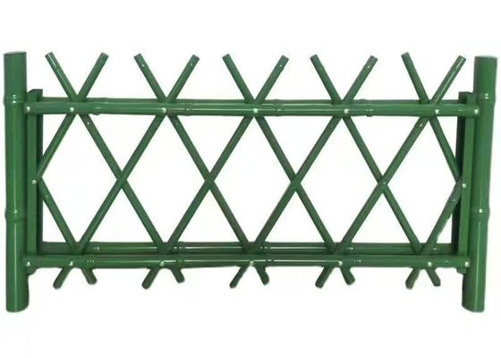 Corrimão de grama curvo de aço inoxidável Corrimão de grama curvo PVC Imitação de plástico Bambú Parque Cercas de jardim