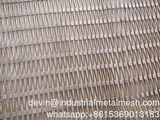 Aço inoxidável 304/316 7*7 Zoo Wire Mesh Fence Green Wall Mesh Rede de Segurança Rede de Stainless Steel Rope Mesh