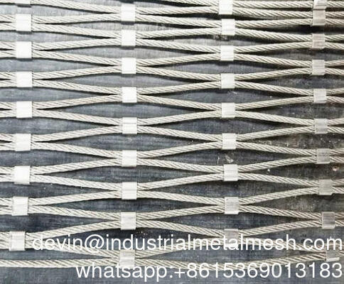 Customized 7X7 and 7X19 Stainless Steel Cable Mesh Ferrule Wire Rope Mesh