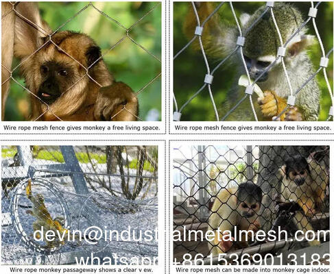 Fio de aço inoxidável flexível diamantado de 2mm de diâmetro, 304 316, malha de arame com ponteira