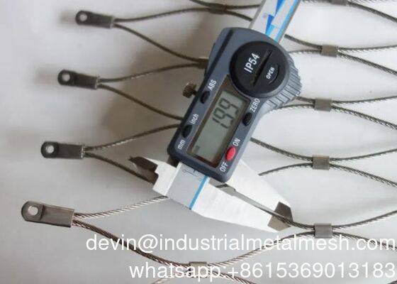 Decoração X-Tend Corda de aço inoxidável Zoo Animal Diamond Mesh Rede vedação