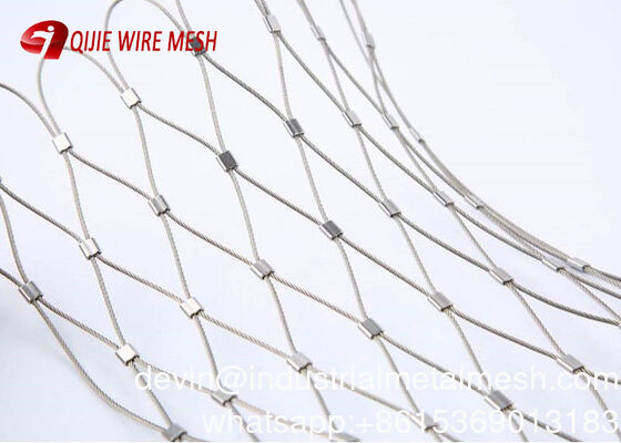 316 Metal Wire Rope Mesh for Stair Railing Rhombus Mesh and Protection Animal Zoo Mesh Avaiy for Birds