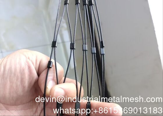 Tipo de virola personalizado Inox 316 Rede de cabo de aço inoxidável flexível Webnet X Tend Mesh