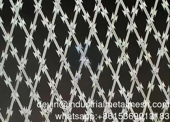 Metech Razor Wire Welded Mesh Panel Sistema de cerca consiste em Razor Wire Mesh