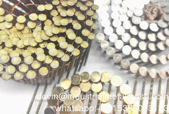 Prego para palete de fábrica da China com revestimento de tinta, prego para telhado em bobina com haste espiralada