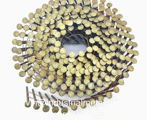 Prego para palete de fábrica da China com revestimento de tinta, prego para telhado em bobina com haste espiralada