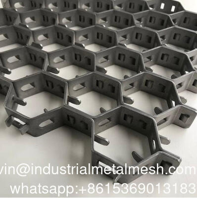 1.4845 Hex Metal para Blindagem para Revestimentos Anti-abrasivos | Barras chatas 2.0X25mm | Malha hex metal 48mm | 1000X1000mm