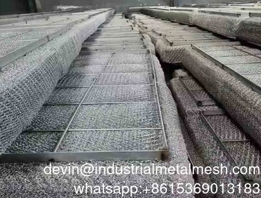 Demister Pad Mist Eliminators Demister Filter Mesh Chemical Industry Gas-Liquid Filters Tower Internals Wire Mesh Demister Mist Eliminators