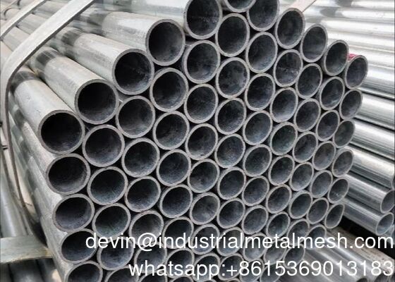 Tubo de aço redondo GI com imersão a quente / pré-galvanizado para construção civil, Padrão ASTM, em estoque