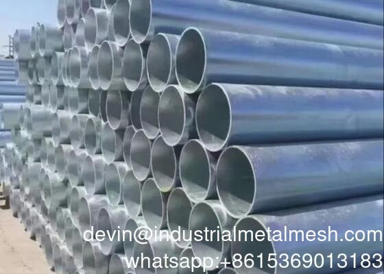Tubo de aço redondo GI com imersão a quente / pré-galvanizado para construção civil, Padrão ASTM, em estoque