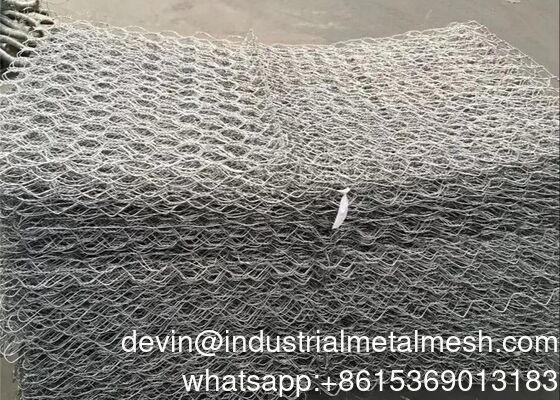 Gabion de arame de aço galvanizado de baixo carbono para projeto de conservação de água