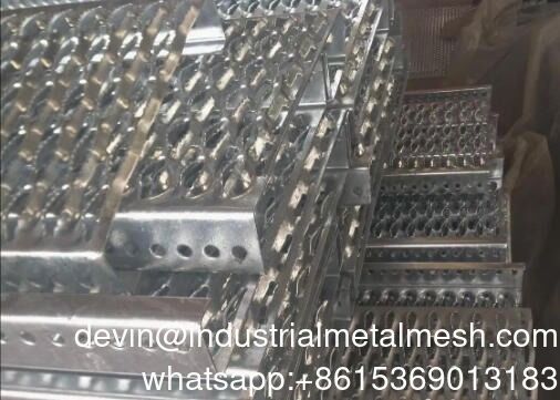 Grelha de apoio de algodão com grelhas perforadas de diamante para pisos de escada