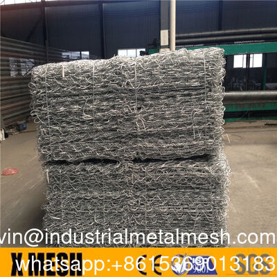 Proteção contra inclinações Gabion Net Hot-DIP Galvanized Steel Wire Mesh
