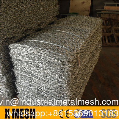 Proteção contra inclinações Gabion Net Hot-DIP Galvanized Steel Wire Mesh