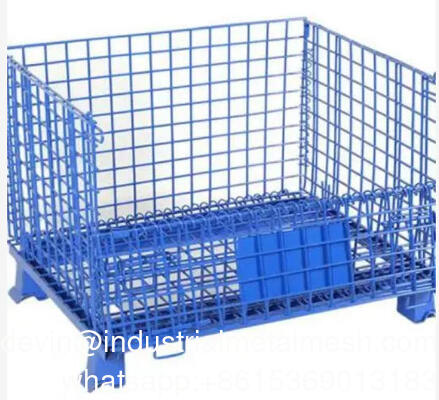 Metal Storage Cage/Steel Cage/Wire Mesh Cage for Warehouse Transport Stillage Wire Mesh Cage