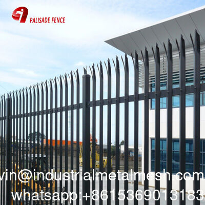 Gráfico de design de jardim industrial revestimento em pó de metal galvanizado de aço Palisade Fence Panel para exterior