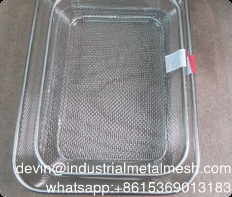 Cesta de malha de arame tecida de aço inoxidável personalizada