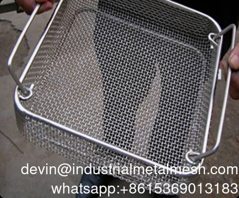 Cesta de Limpeza e Armazenamento Quadrada de Aço Inoxidável de Alta Qualidade