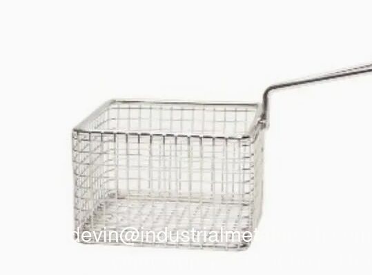 Cesto de fritura de aço inoxidável durável para cozinhar crocante sem esforço