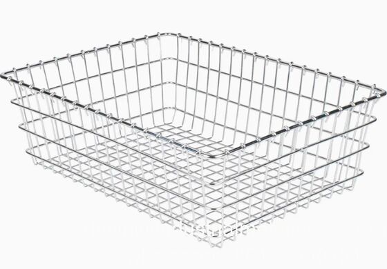 Cesta de Aço Inoxidável de Grau Alimentício Tamanho e Formato Personalizados Cesta de Drenagem de Arame Manual para Armazenamento de Diversos, Drenagem de Louças, Secagem de Frutas