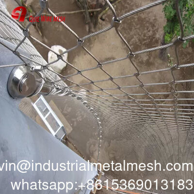 Aço inoxidável 304/316 7*7 Zoo Wire Mesh Fence Green Wall Mesh Rede de Segurança Rede de Stainless Steel Rope Mesh