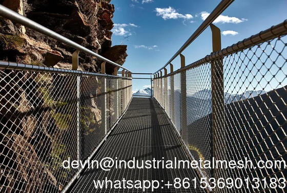 Malha de cabo de aço inoxidável 304 316 macia e flexível de alta resistência de 1,2 mm