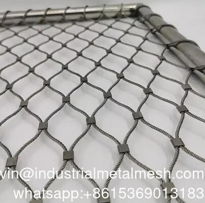 Malha de Cabo/Malha de Corda de Aço Inoxidável 304 316/Malha Decorativa e de Arame para Parede Verde e Segurança