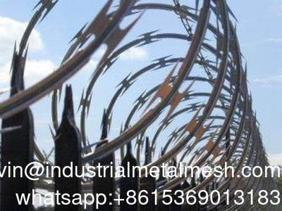 Lâmina de lágrima BTO-30 Razor Wire Concertina Flat Wrap Razor Wire Cercas