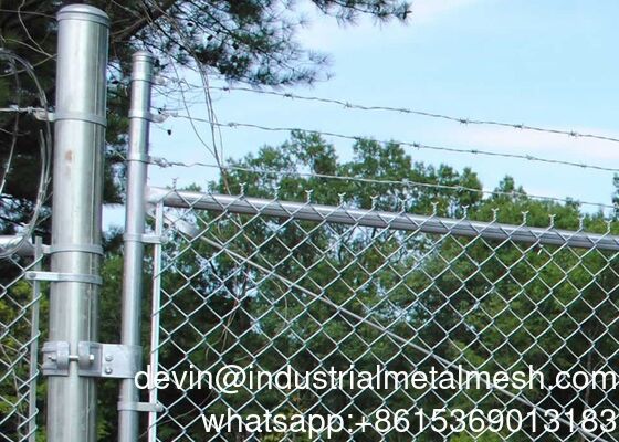 Cercas de ligação de cadeia galvanizadas versáteis para canteiros de obras