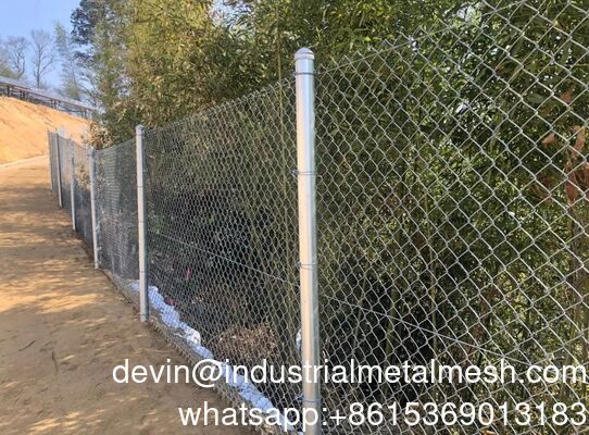 Modernos baratos usados Chain Link Portas de vedação com economic Chain Link Postes de vedação