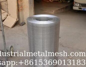 Rede de arame galvanizado soldado elétrico durável de alta resistência e estrutura estável     3/8 " × 24BWG × 0,9 mm × 30 m