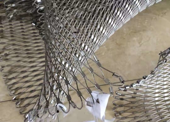 Corda de fio de aço inoxidável flexível Mesh For Balustrade Or Railing 3,0 milímetros