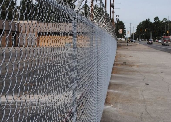 Rolo revestido de pvc verde de 5 pés de altura Hdg Metal galvanizado Cerca de elo de corrente
