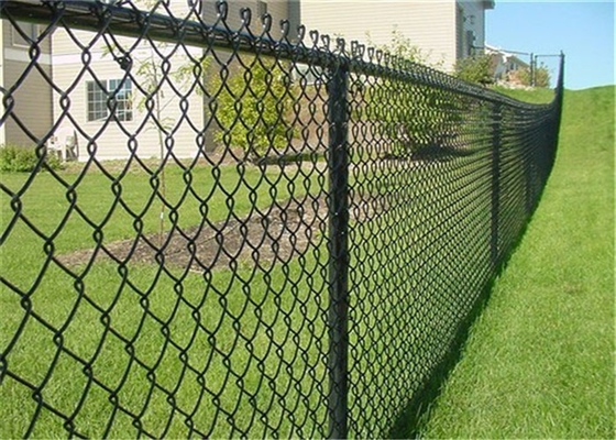 Tecido para cerca de elo de corrente galvanizado revestido de pvc 60x60 mm para segurança