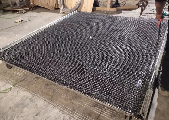 Tela vibratória de aço inoxidável de metal galvanizado trama simples