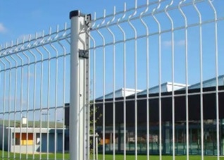 Metal decorativo exterior 3d da casa que dobra o fio curvado V Mesh Garden Fence de Panel Welded Rigid da cerca