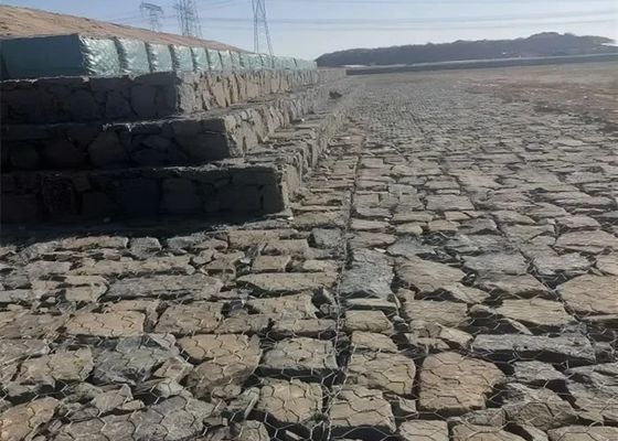 2 x 1 x 1 medidores soldaram cestas de Gabion galvanizaram sextavado