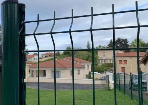 3d Curva Curva Jardim vedação com Pisto de pêssego